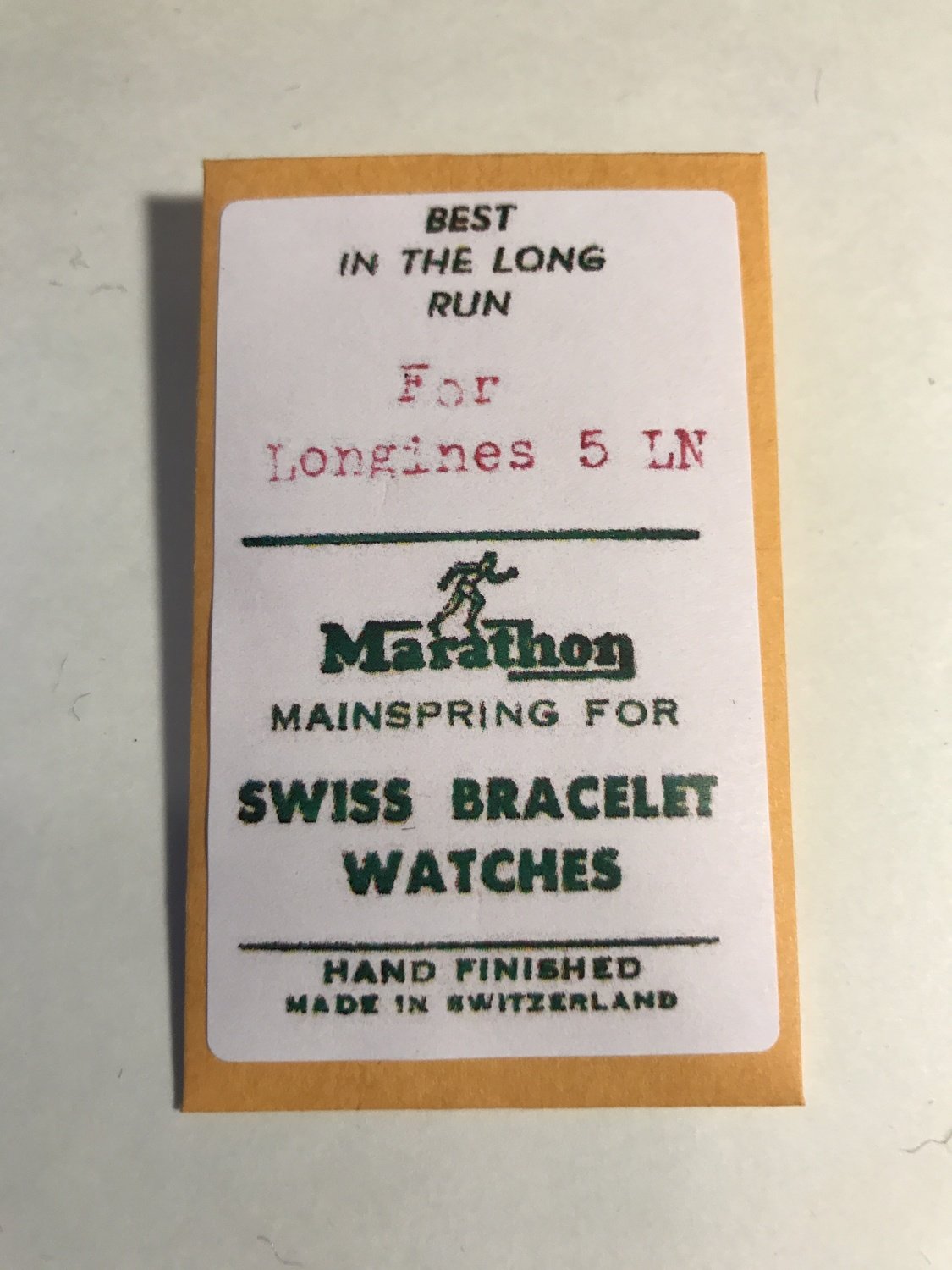 Marathon Mainspring for Longines 5LN - Steel