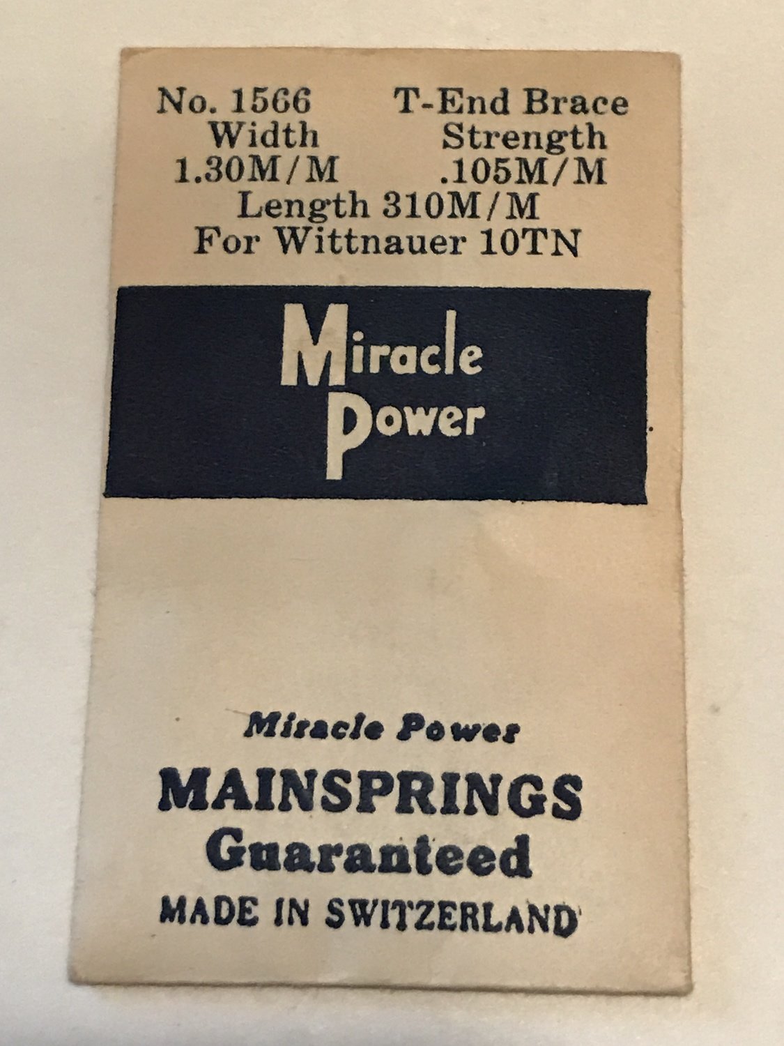 Miracle Power Mainspring for Wittnauer caliber 10TN - Steel