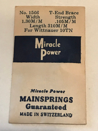 Miracle Power Mainspring for Wittnauer caliber 10TN - Steel
