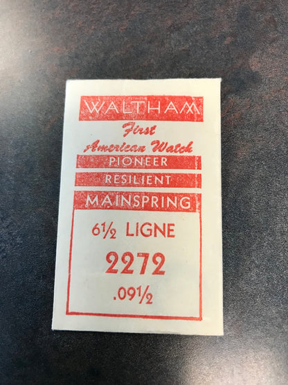 Waltham Factory Mainspring for 6½ ligne Watches No. 2272 / 2239 - Alloy