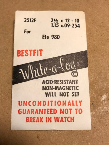 BESTFIT Mainspring 2512F for ETA caliber 980 - Alloy