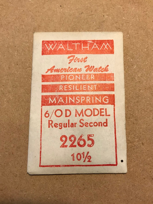 Waltham Factory Mainspring for 6/0s D Model No. 2265 / 2248 - Alloy