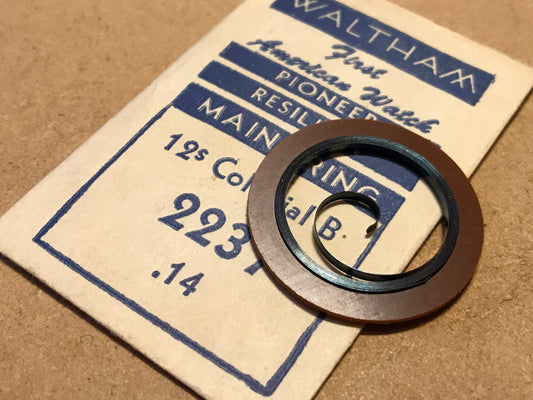 Waltham Factory Mainspring for 12s Colonial B 1924 No. 2237 - Steel