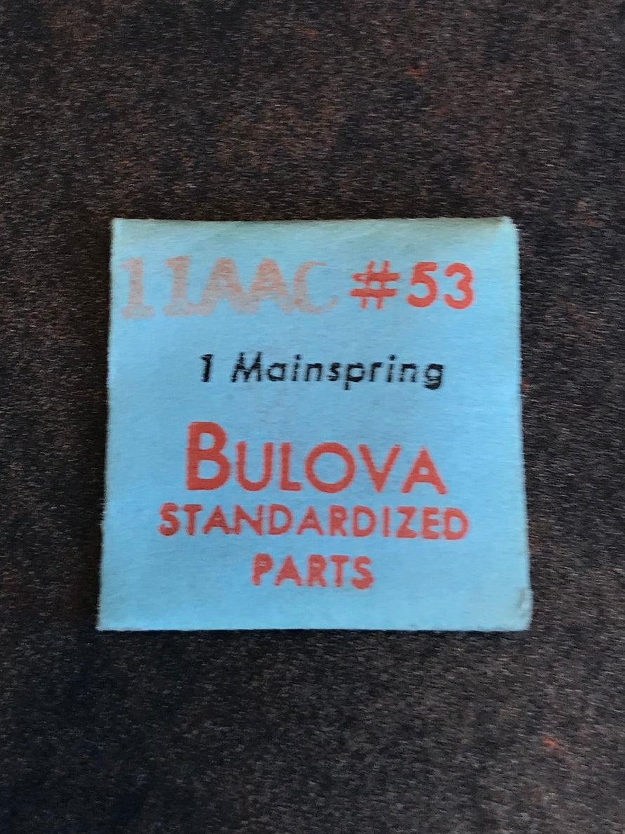 Bulova Factory Mainspring for caliber 11AAC - Steel