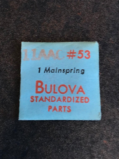 Bulova Factory Mainspring for caliber 11AAC - Steel