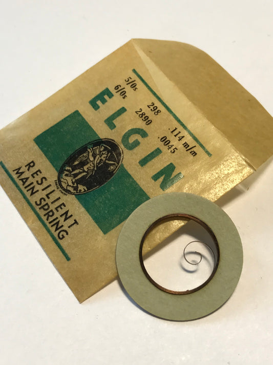 Elgin Factory Mainspring for 5/0s & 6/0s No. 2890 - Steel