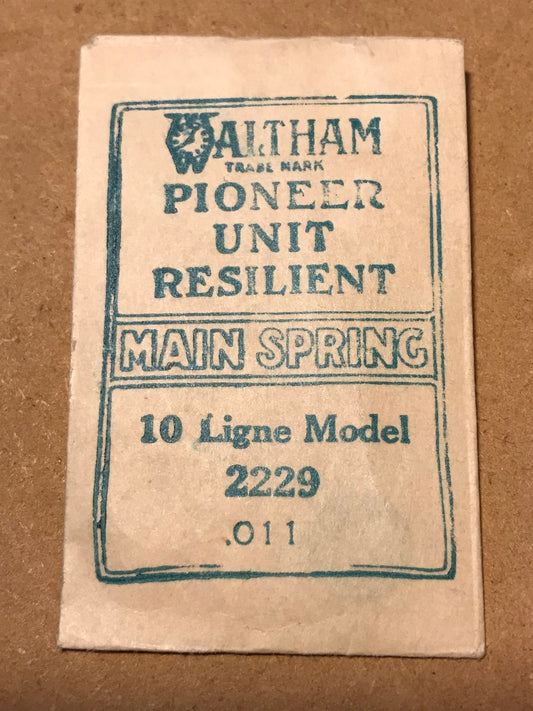 Waltham Factory Mainspring for 10 ligne Watches No. 2229 - Steel