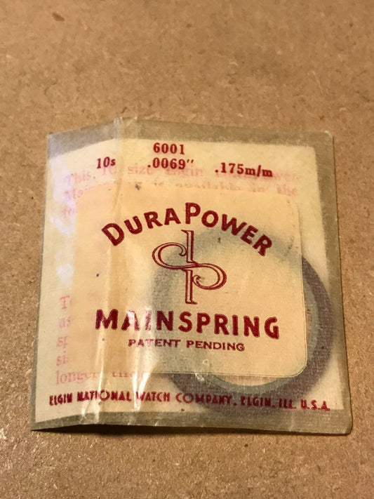 Elgin DuraPower Mainspring for 10s Grade 542 - 546 No. 6001 - Alloy