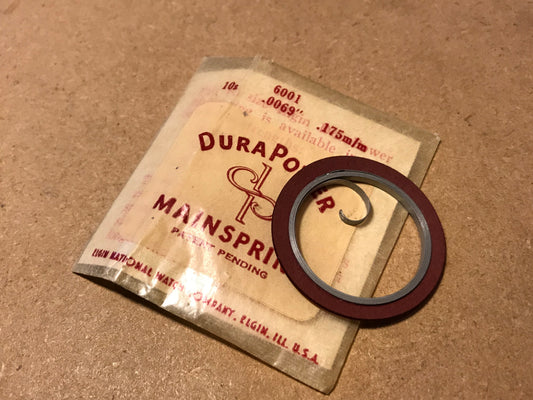 Elgin DuraPower Mainspring for 10s Grade 542 - 546 No. 6001 - Alloy