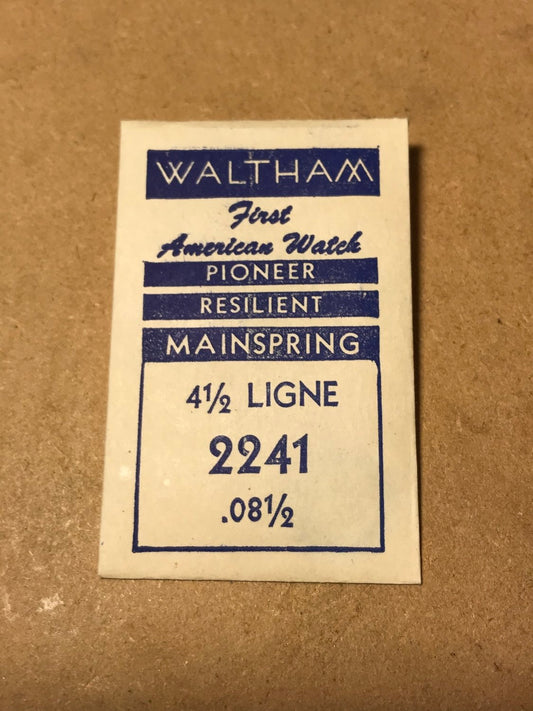 Waltham Factory Mainspring for 4½ ligne Factory No. 2241 - Steel
