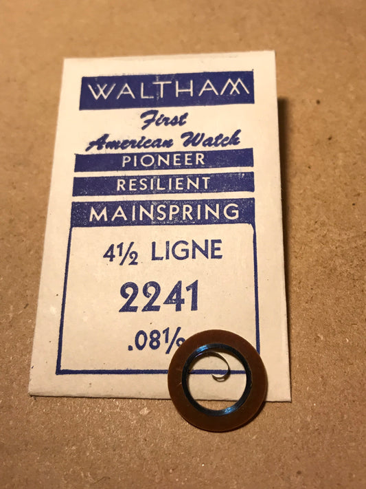 Waltham Factory Mainspring for 4½ ligne Factory No. 2241 - Steel