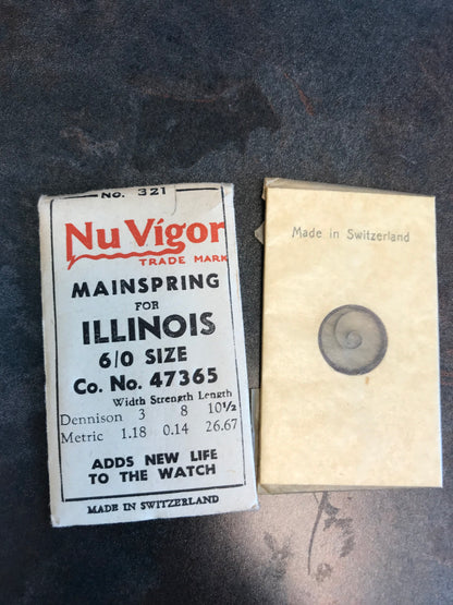 NuVigor Mainspring #321 for Illinois 6/0s No. 47365 - Steel
