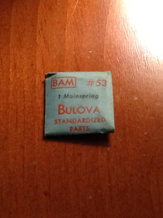 Bulova factory mainspring for caliber 8AM - steel