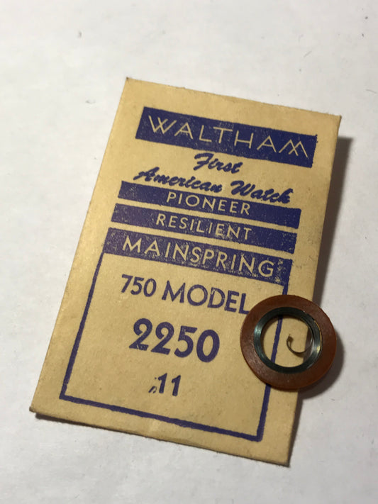 Waltham Factory Mainspring for 7½ ligne 750 Model B No. 2250 - Steel