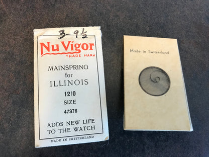 NuVigor Mainspring for Illinois 12/0s No. 47376 - Steel
