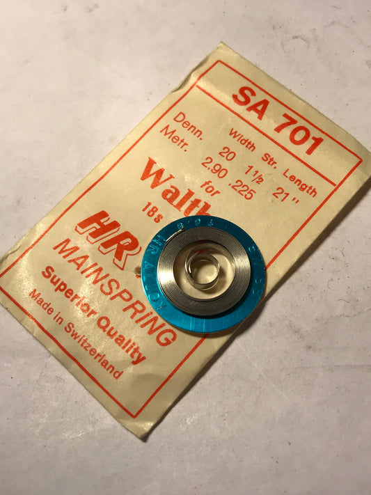 HR Mainspring SA701 for 18s Waltham Factory No. 2203 - Alloy