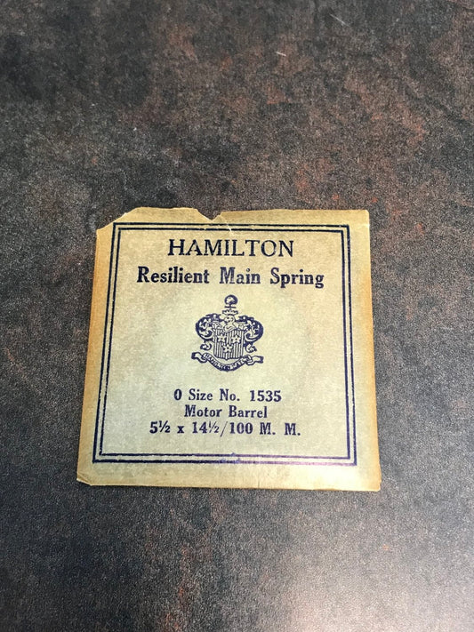 Hamilton Factory Mainspring No. 1535 for 0s - Steel