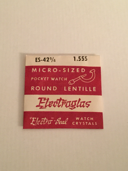 Electro-Seal ES-42¼ Pocket Watch Crystal 39.5mm (1.555“) - New