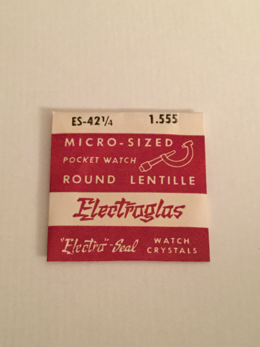 Electro-Seal ES-42¼ Pocket Watch Crystal 39.5mm (1.555“) - New