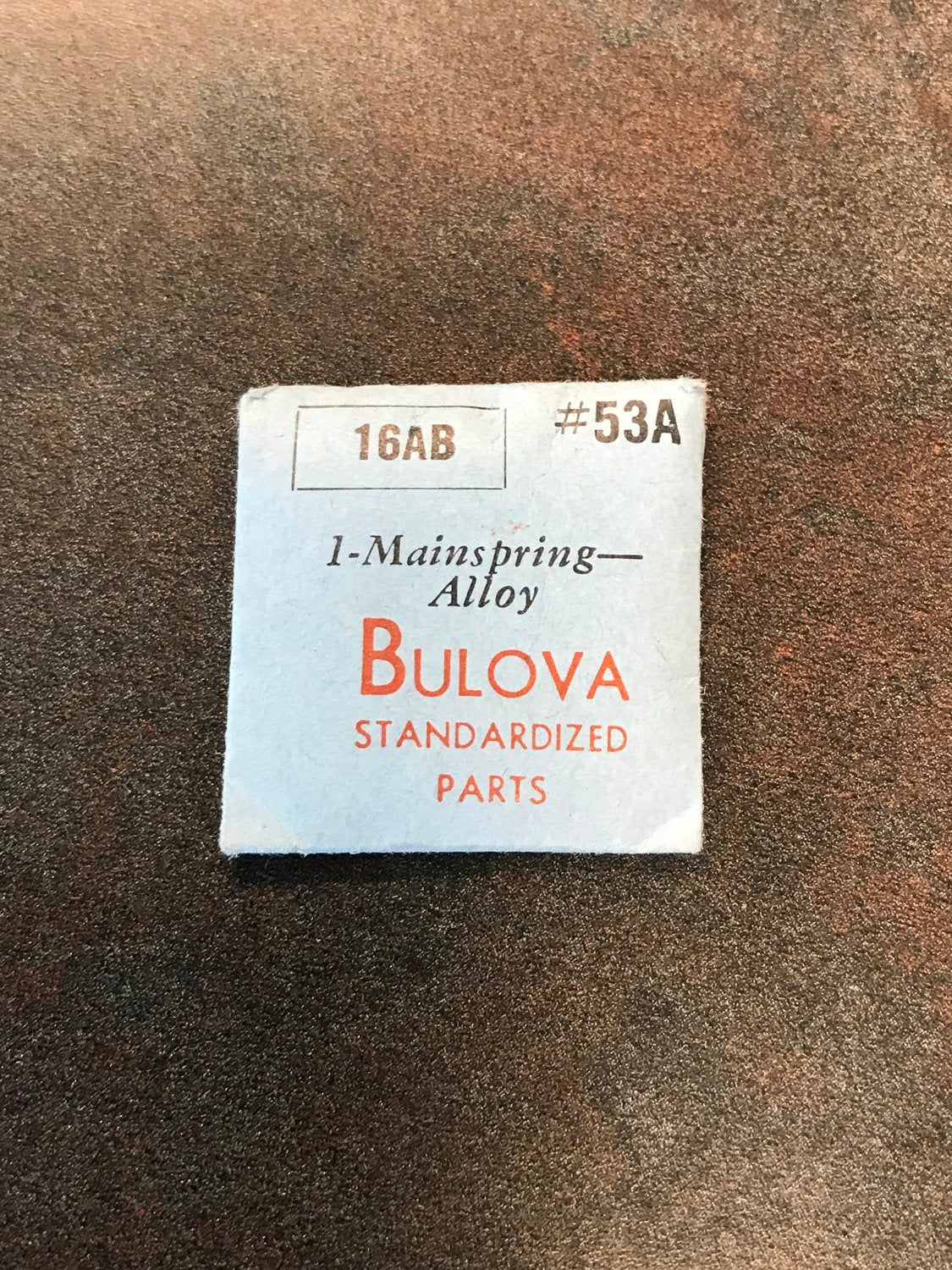 Bulova Factory Mainspring for caliber 16AB - Alloy