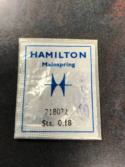 Hamilton Factory Mainspring for 12s 17j Hamilton No. 718072