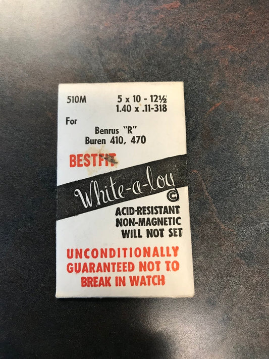 BESTFIT Mainspring 510M for Buren caliber 410 & 470 + Benrus R - Alloy