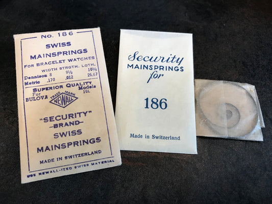 NEWALL Security Mainspring #186 for Bulova caliber 10L - Steel