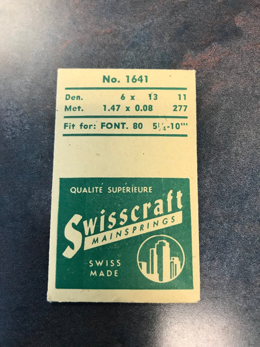 Swisscraft Mainspring No. 1641 for Font caliber 80 movements - Steel
