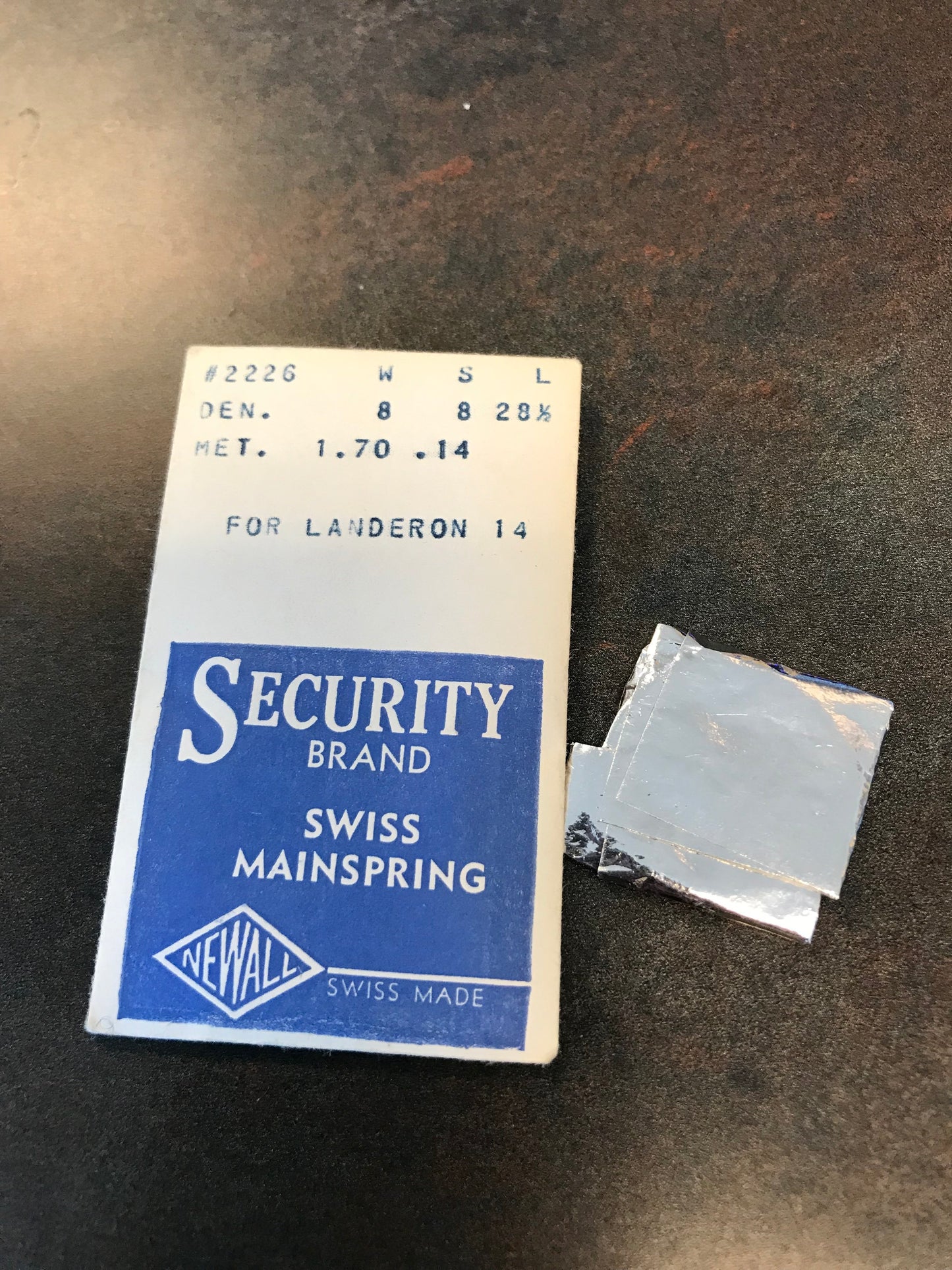 NEWALL Security Mainspring #2226 for Landeron caliber 14 chronograph - Steel