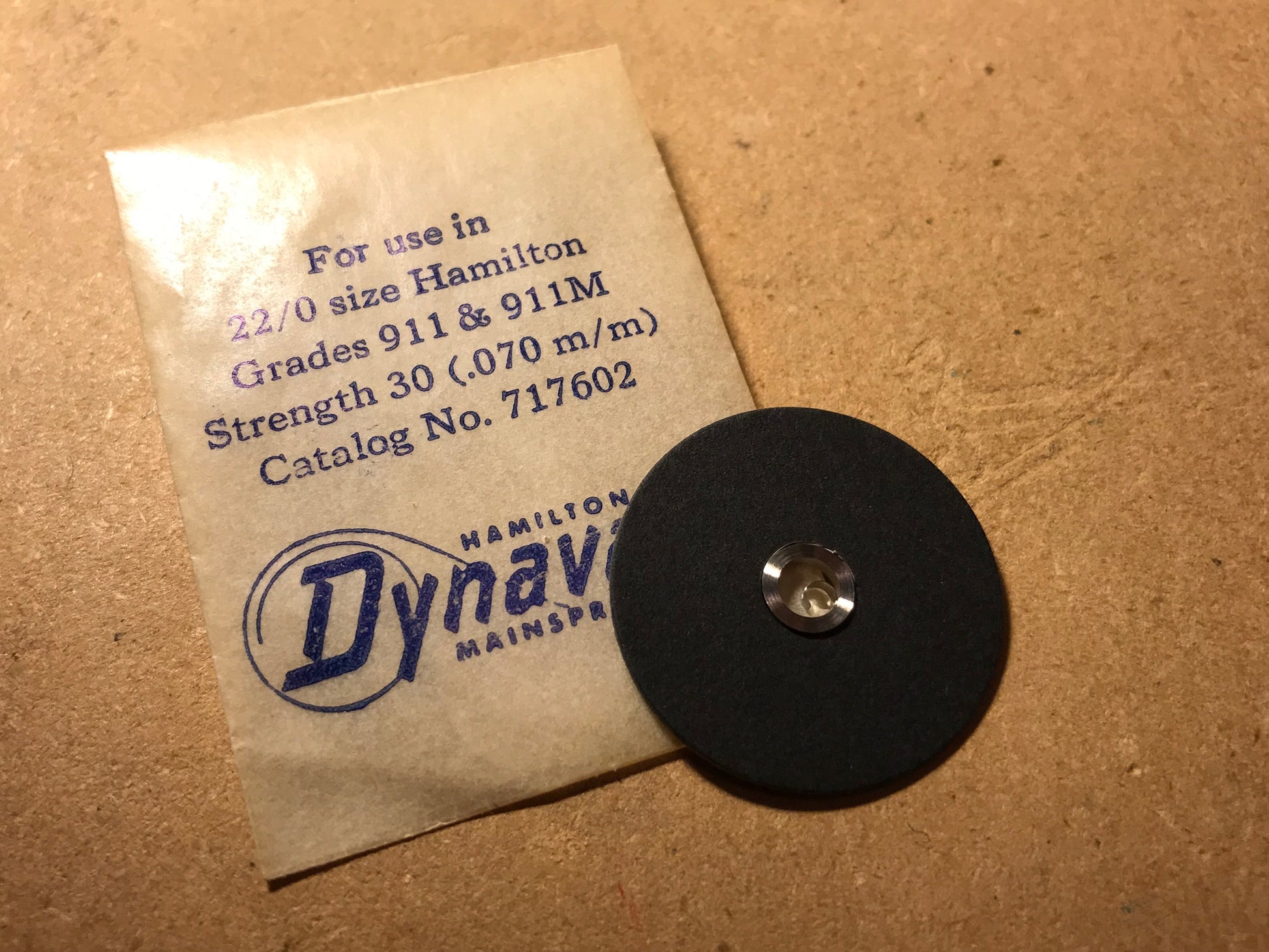 Hamilton Factory Dynavar Mainspring for 22/0s Hamilton No. 717602- Alloy