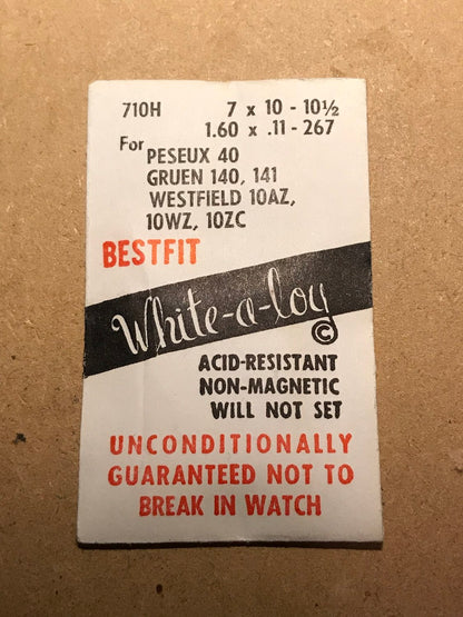 BESTFIT Mainspring 710H for Peseux 40, Westfield 10AZ, 10WZ, 10ZC - Alloy