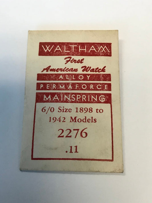 Waltham Factory Mainspring for 6/0s Jewel & '42 Series No. 2226 / 2276 - Alloy