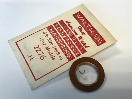 Waltham Factory Mainspring for 6/0s Jewel & '42 Series No. 2226 / 2276 - Alloy