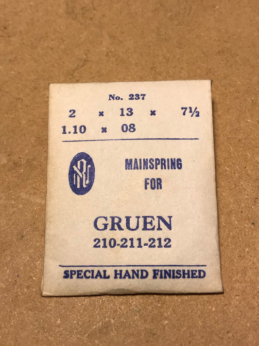 RN Mainspring No. 237 for Gruen 210 - 211 - 212 caliber movements - steel
