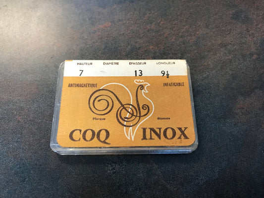 Lot of 4 COQ Alloy (INOX) mainsprings for FONT caliber 60 movements