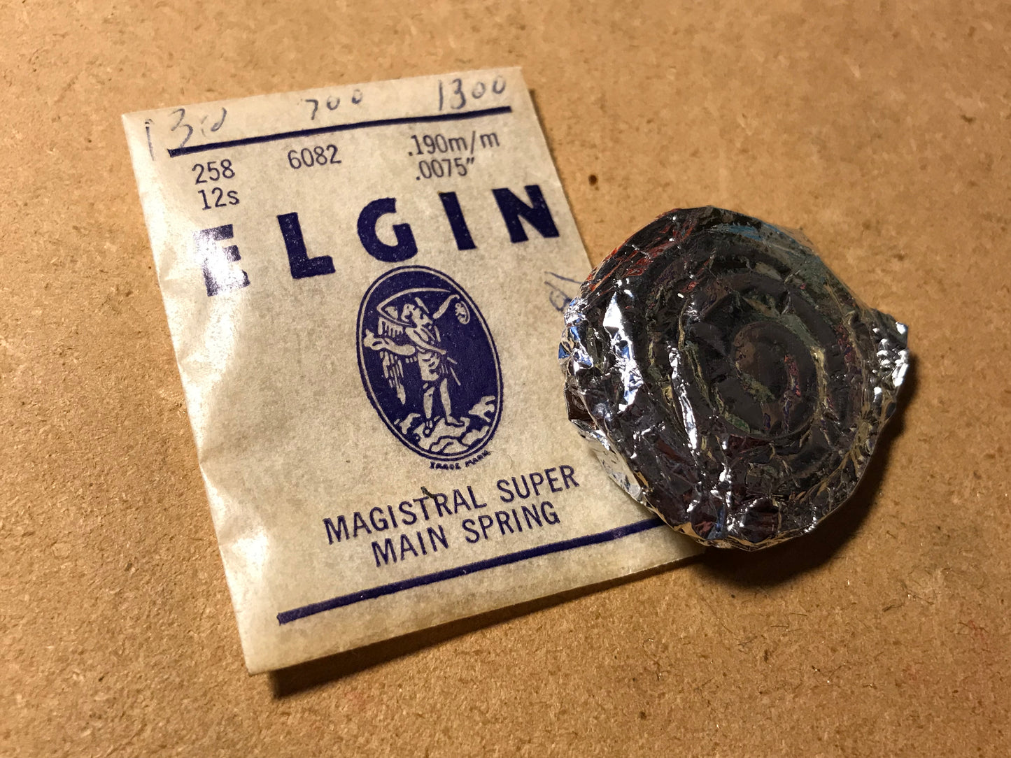 Elgin Factory Magistral Super Mainspring for 12s No. 6082 - Alloy