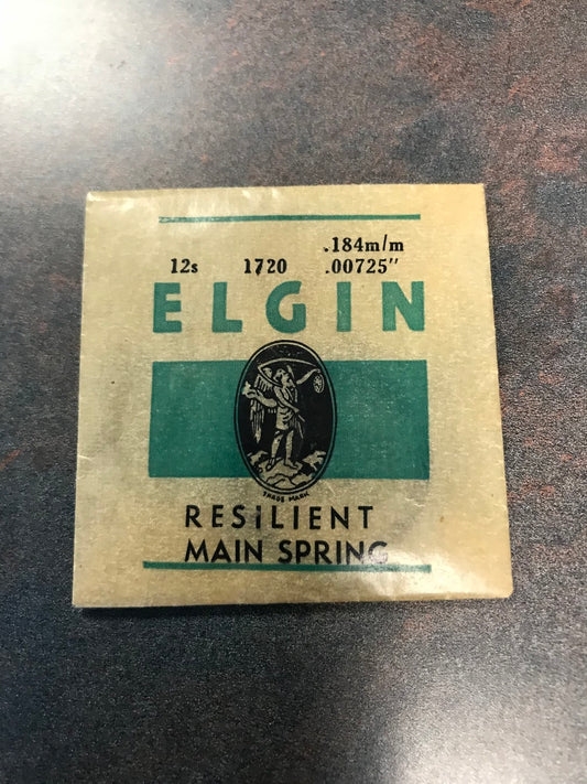 Elgin Factoiry Mainspring for 12s No. 1720 - Steel