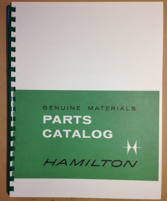 Hamilton Genuine Watch Materials Parts Catalog 1963-64 edition - reprint