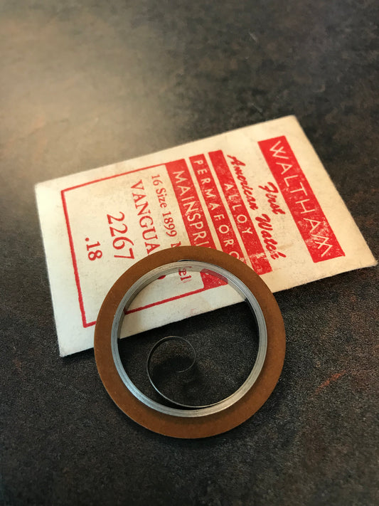 Waltham Factory Mainspring for 16s Waltham Pocket Watches 2267 - Alloy